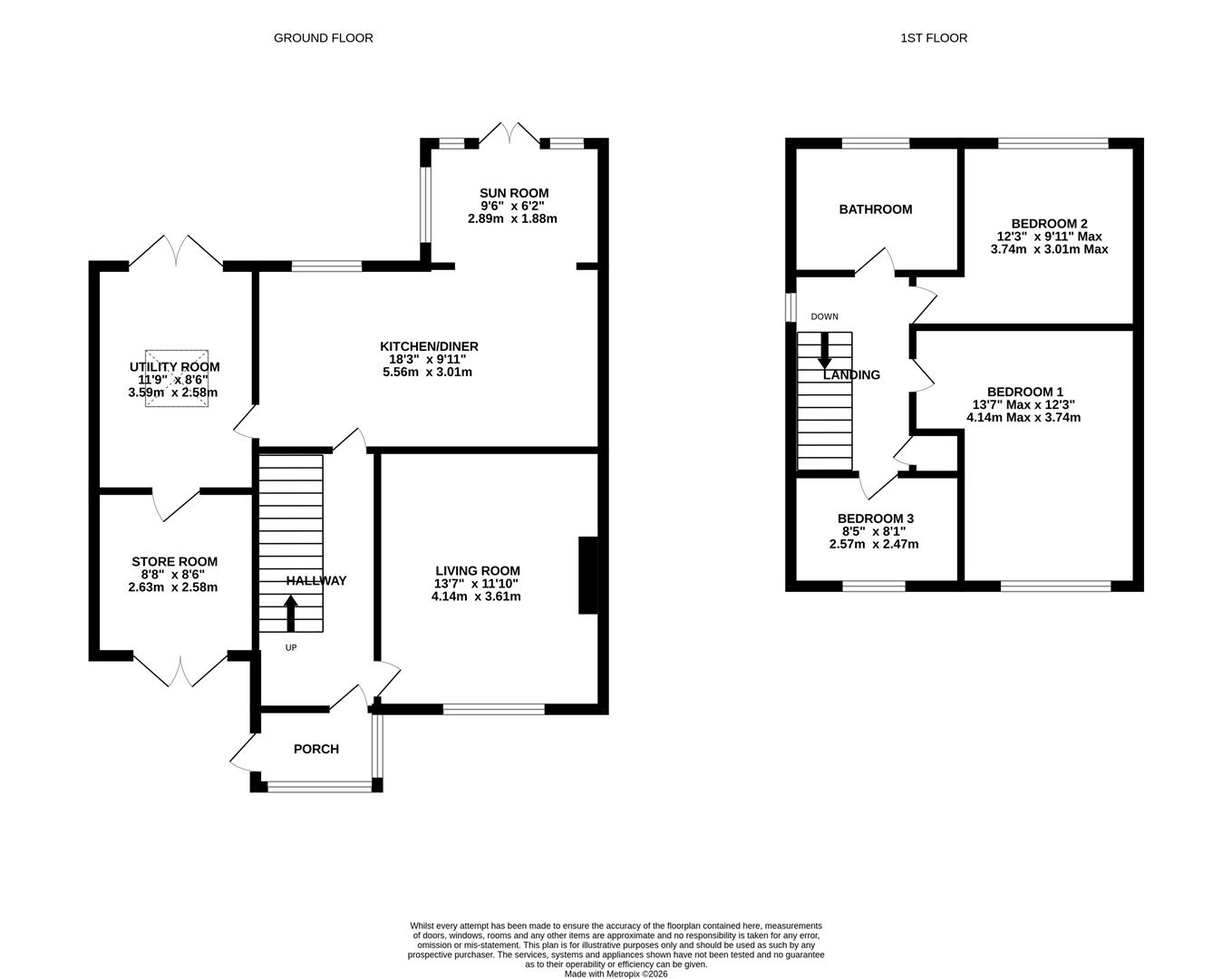 Floorplan for Knights Crescent, Newent