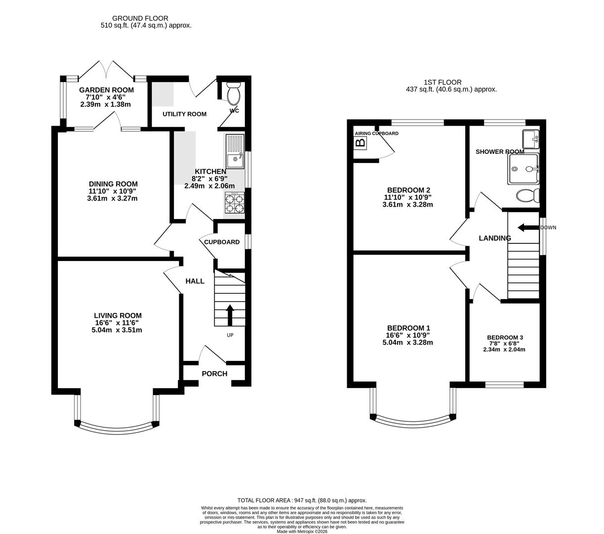 Floorplan for Colin Road, Barnwood, Gloucester