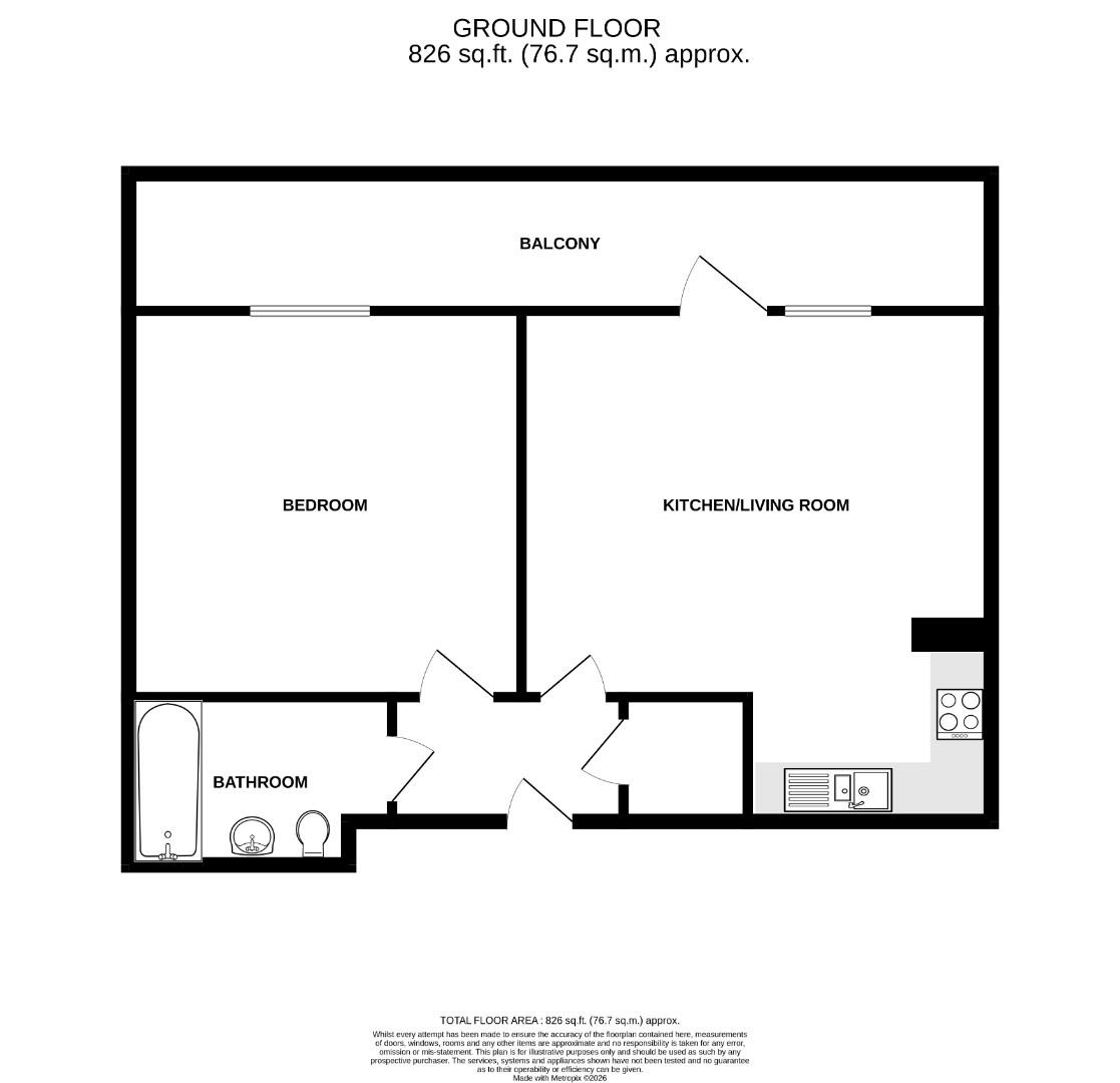 Floorplan for Barge Arm, The Docks, Gloucester