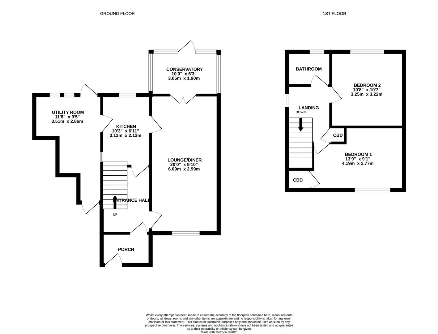 Floorplan for Bradfords Close, Newent