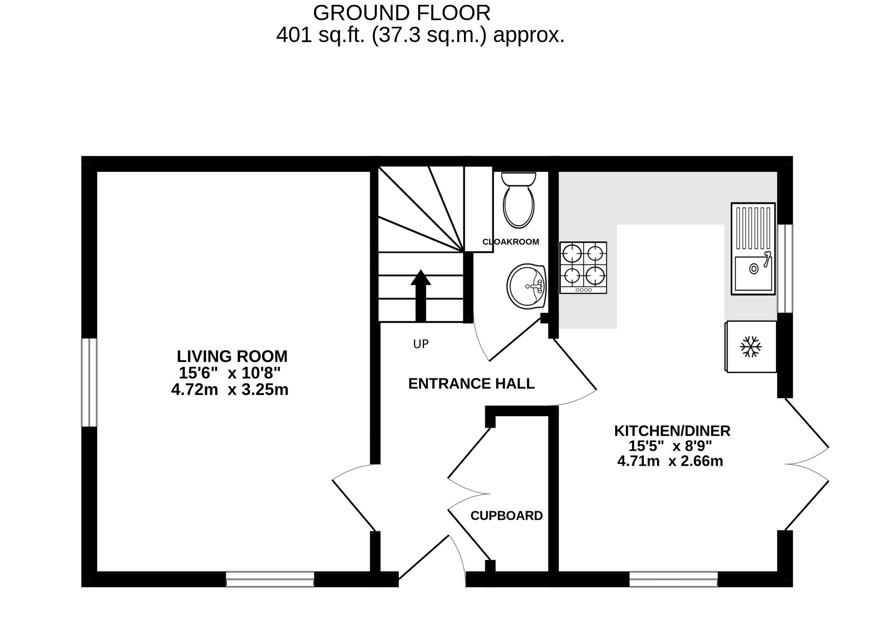 Floorplan for Maurice Shill Close, Great Oldbury, Stonehouse