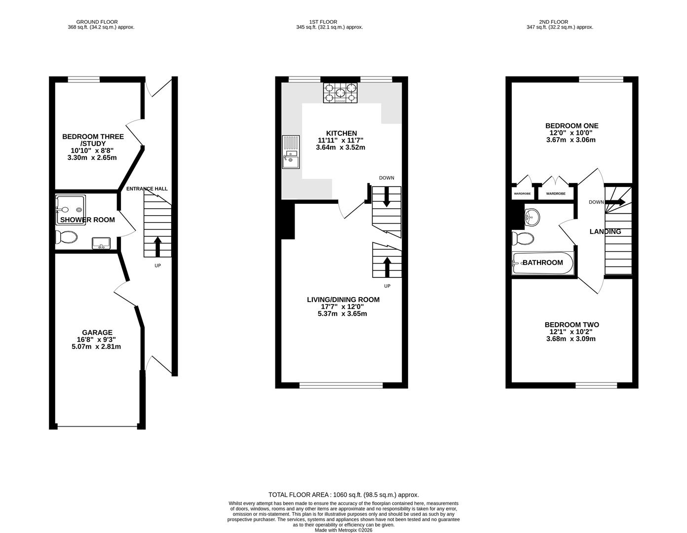 Floorplan for Insley Gardens, Hucclecote, Gloucester