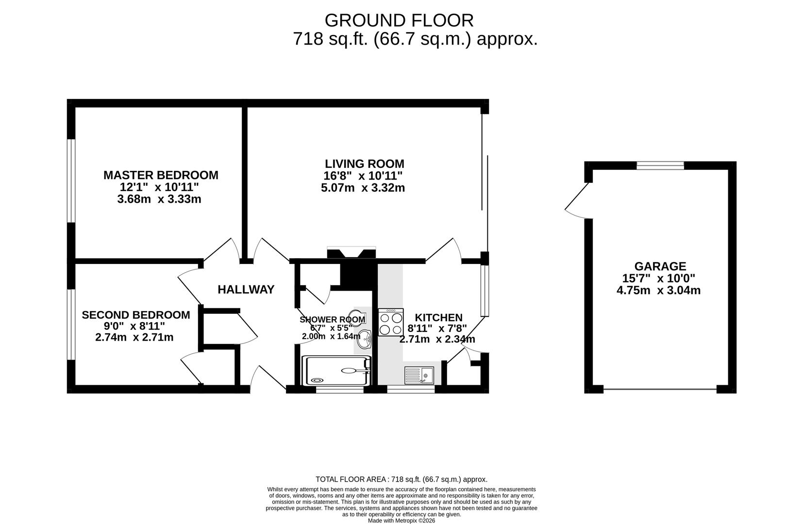 Floorplan for Anbrook Crescent, Hucclecote, Gloucester