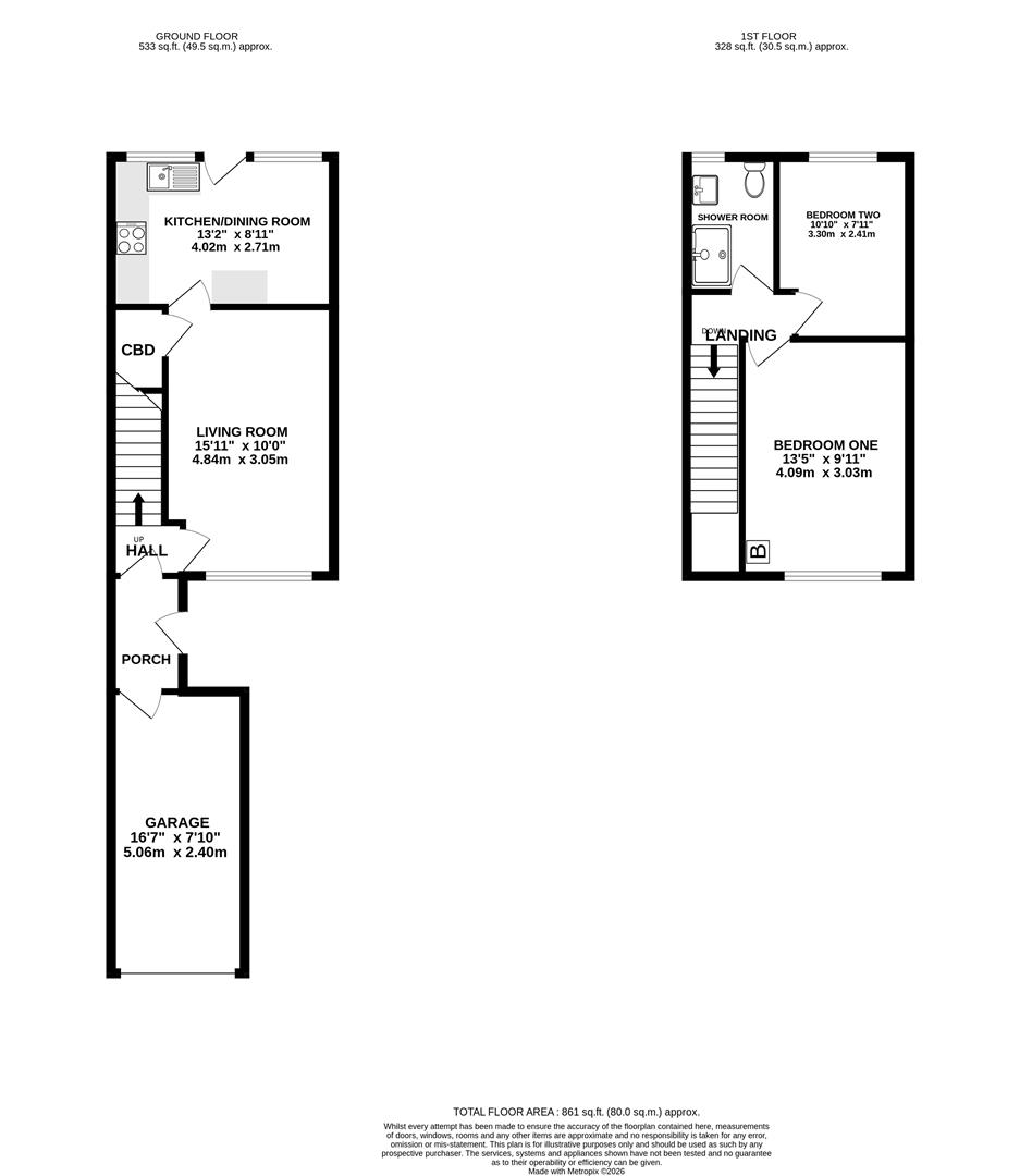 Floorplan for Rookery Road, Innsworth, Gloucester