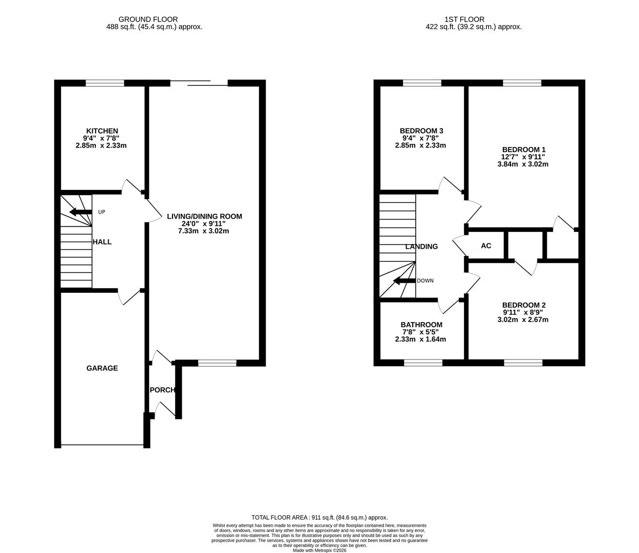 Floorplan for Foley Road, Newent