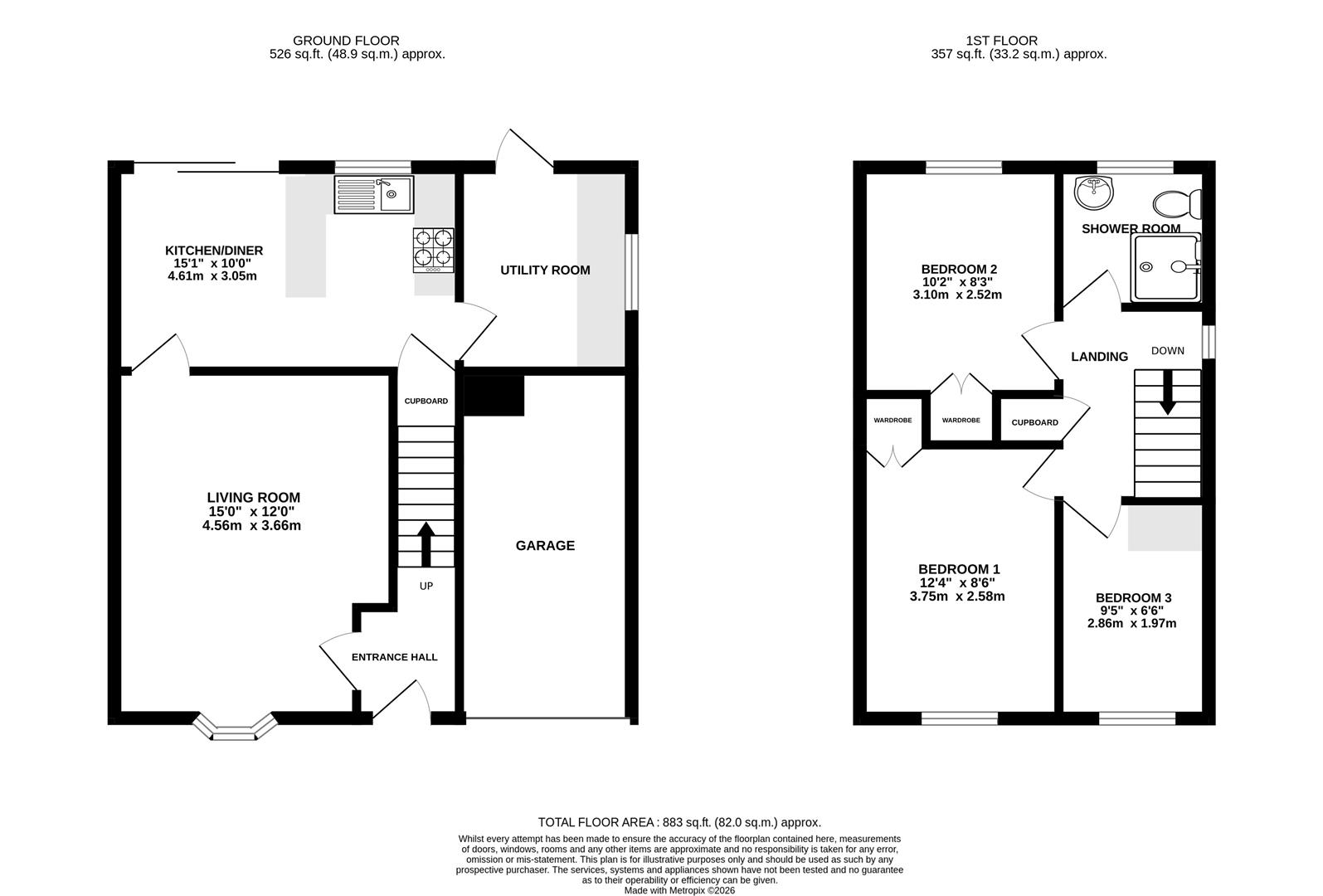 Floorplan for Oak Way, Stonehouse
