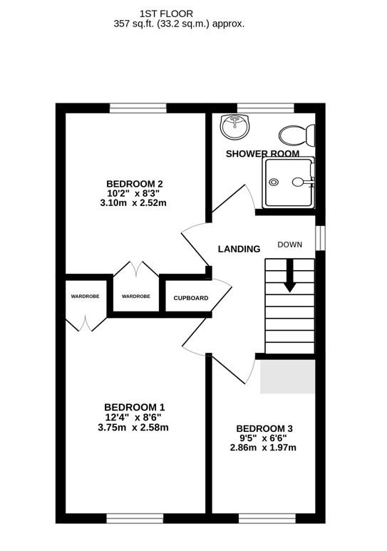 Floorplan for Oak Way, Stonehouse