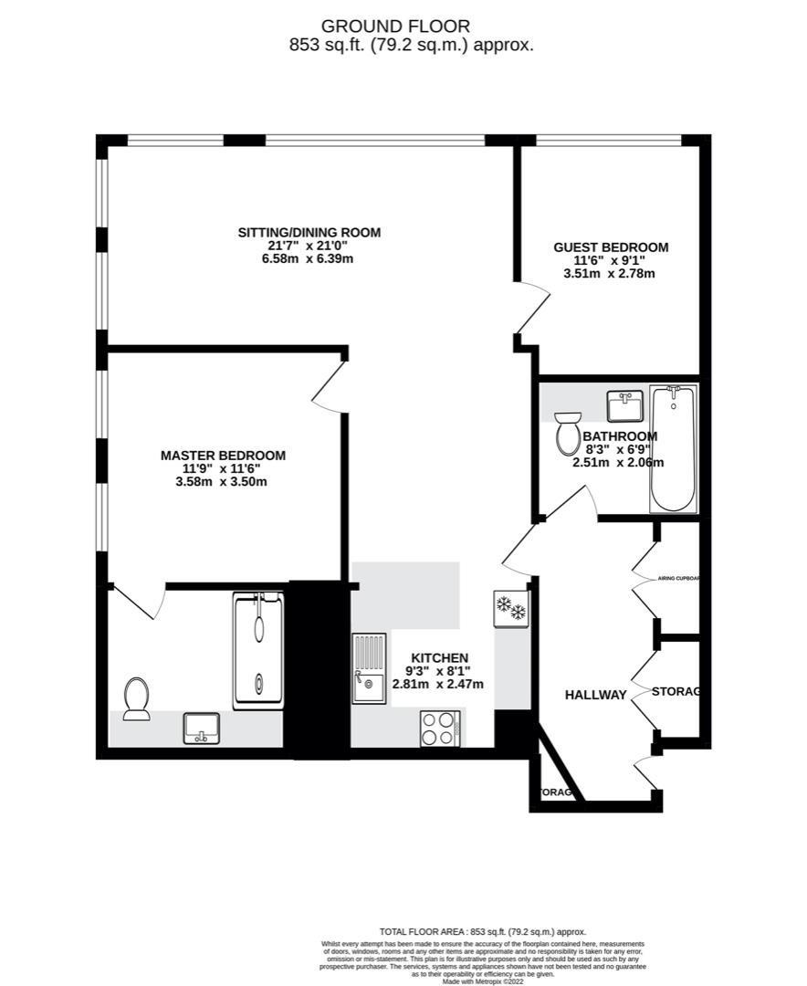 Floorplan for St. Johns Lane, Gloucester