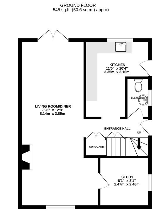 Floorplan for Etheldene Road, Cashes Green, Stroud
