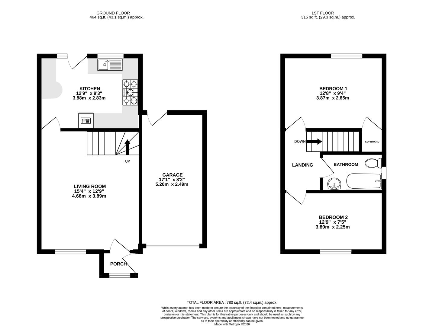 Floorplan for Osprey Drive, Stonehouse