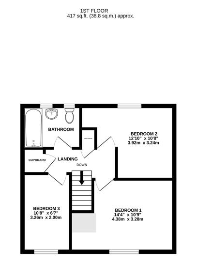 Floorplan for Byron Road, Stroud