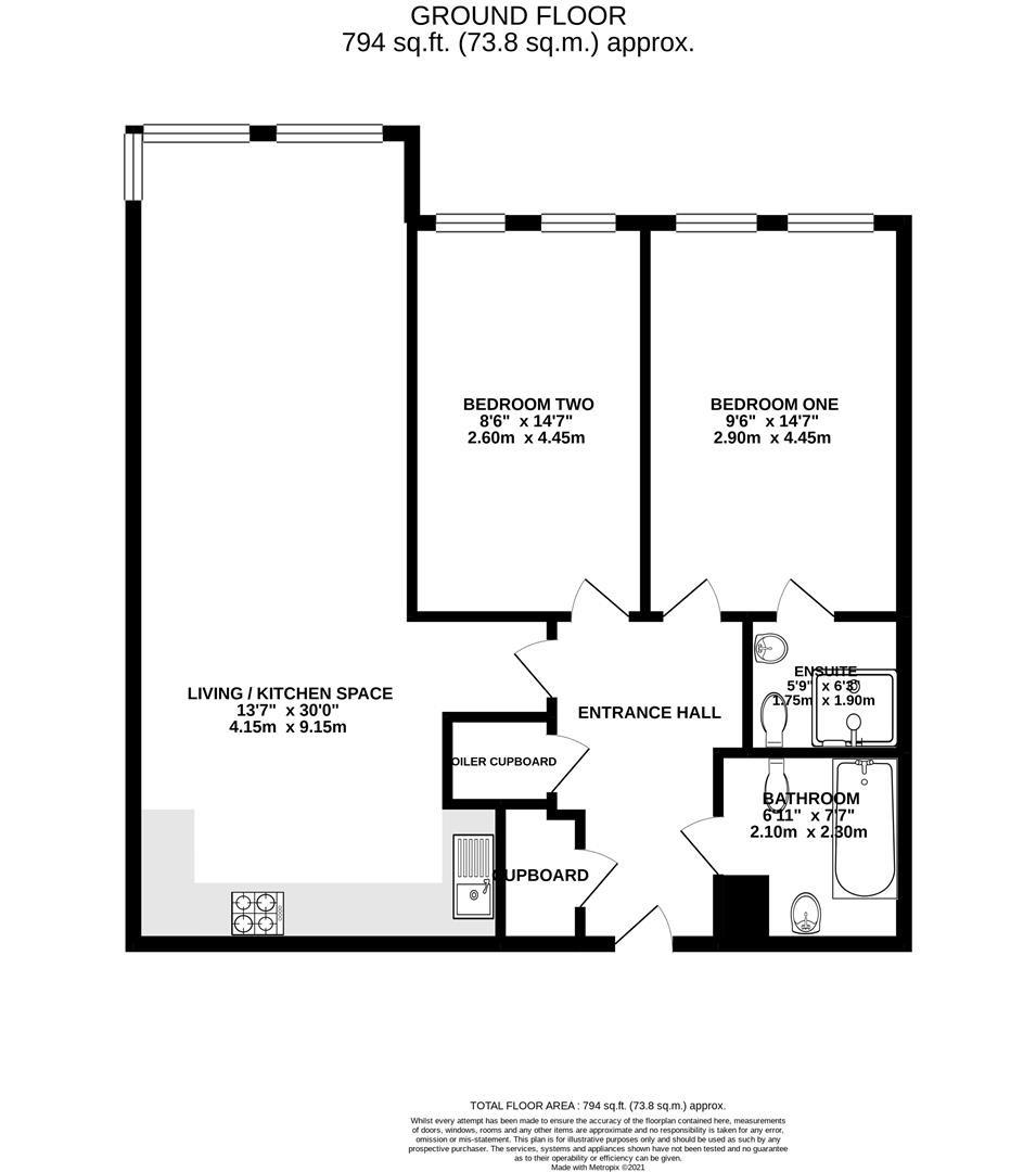 Floorplan for Barge Arm, The Docks, Gloucester