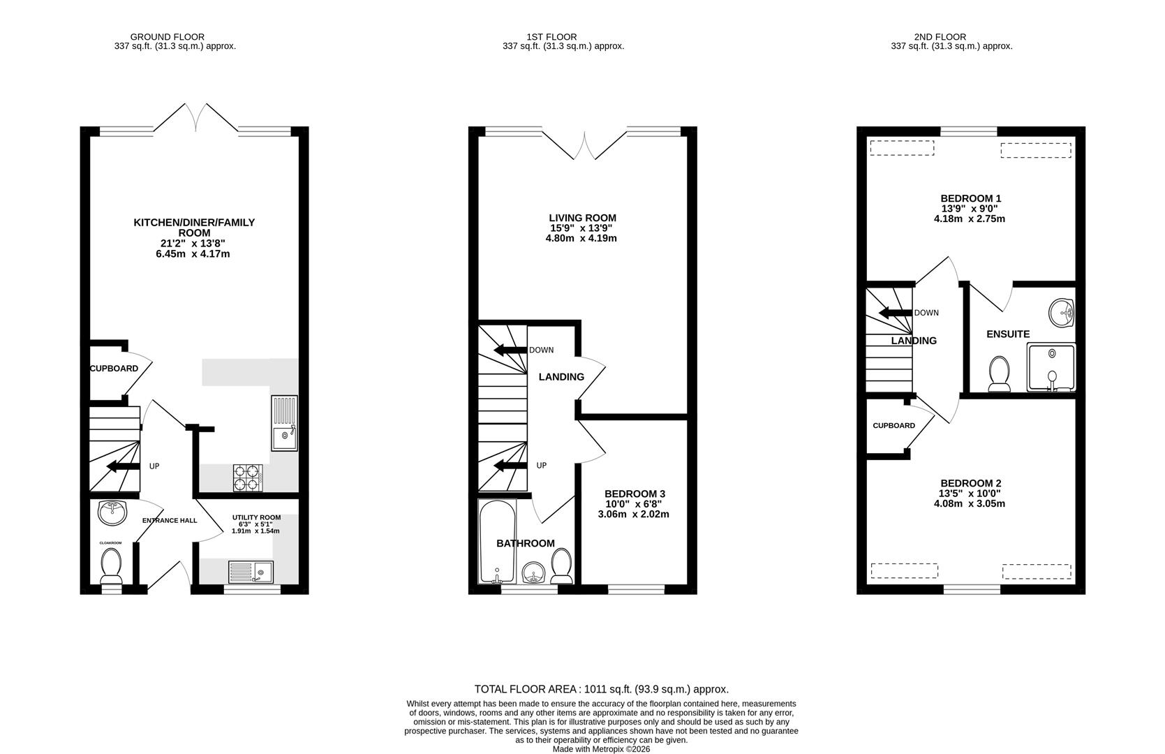 Floorplan for Bradestones Way, Eastington