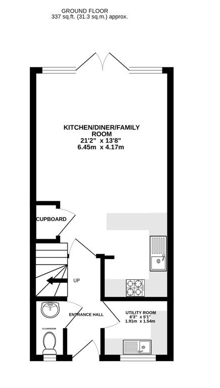 Floorplan for Bradestones Way, Eastington