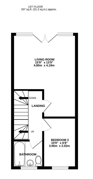Floorplan for Bradestones Way, Eastington