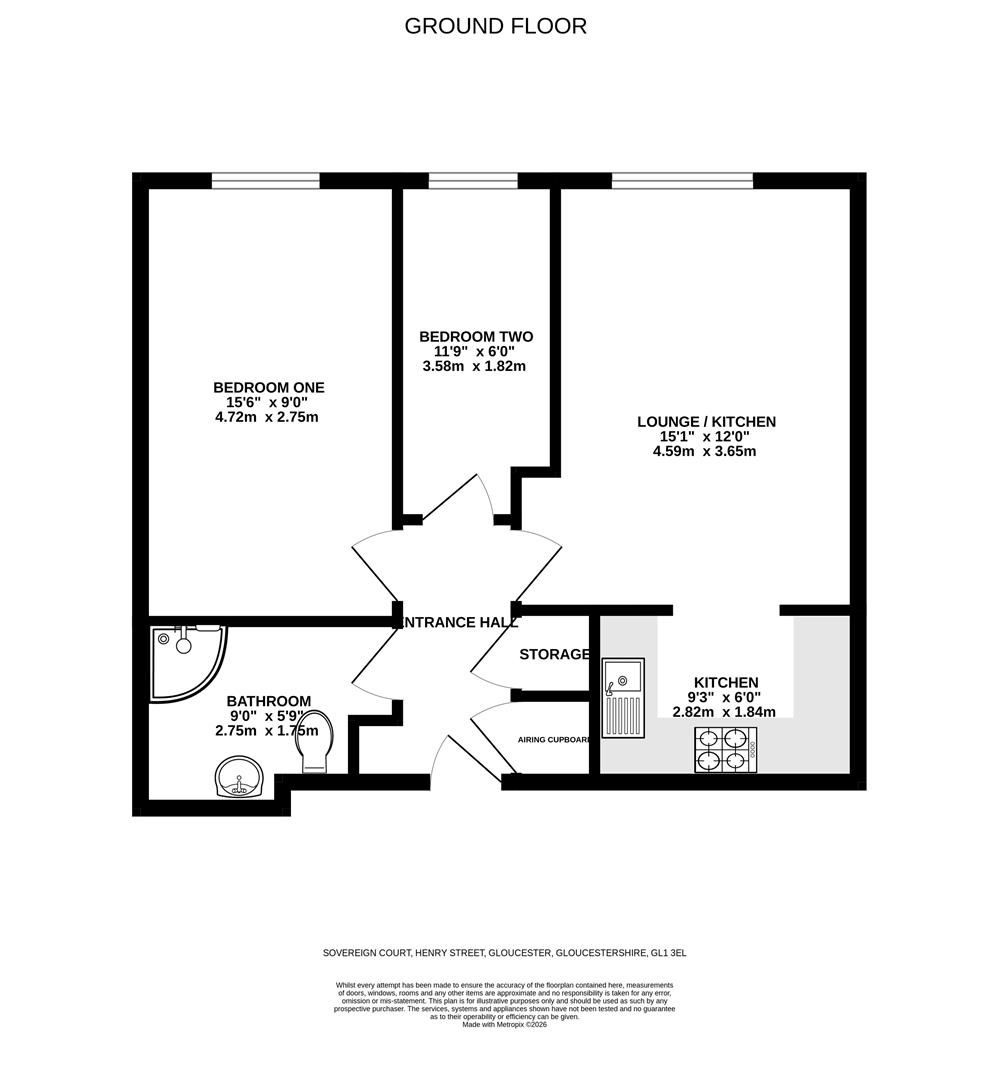 Floorplan for Henry Street, Gloucester