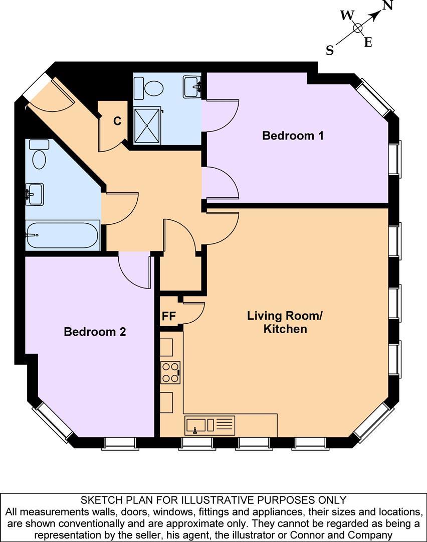 Floorplan for Barge Arm, The Docks, Gloucester