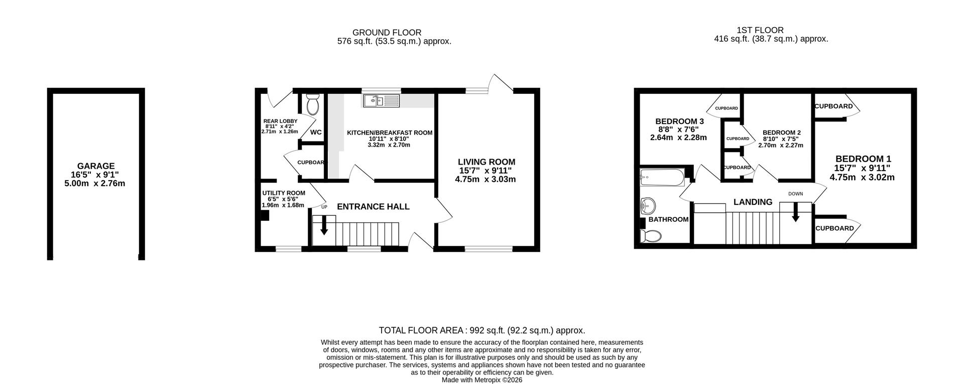 Floorplan for Chestnut Avenue, Stonehouse