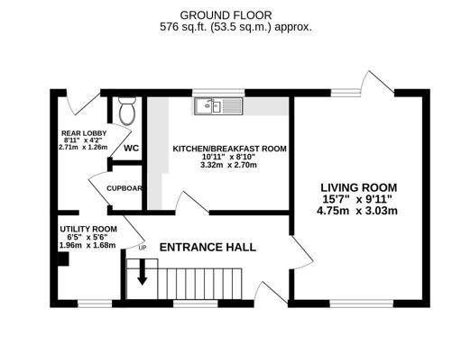 Floorplan for Chestnut Avenue, Stonehouse
