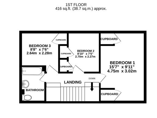 Floorplan for Chestnut Avenue, Stonehouse