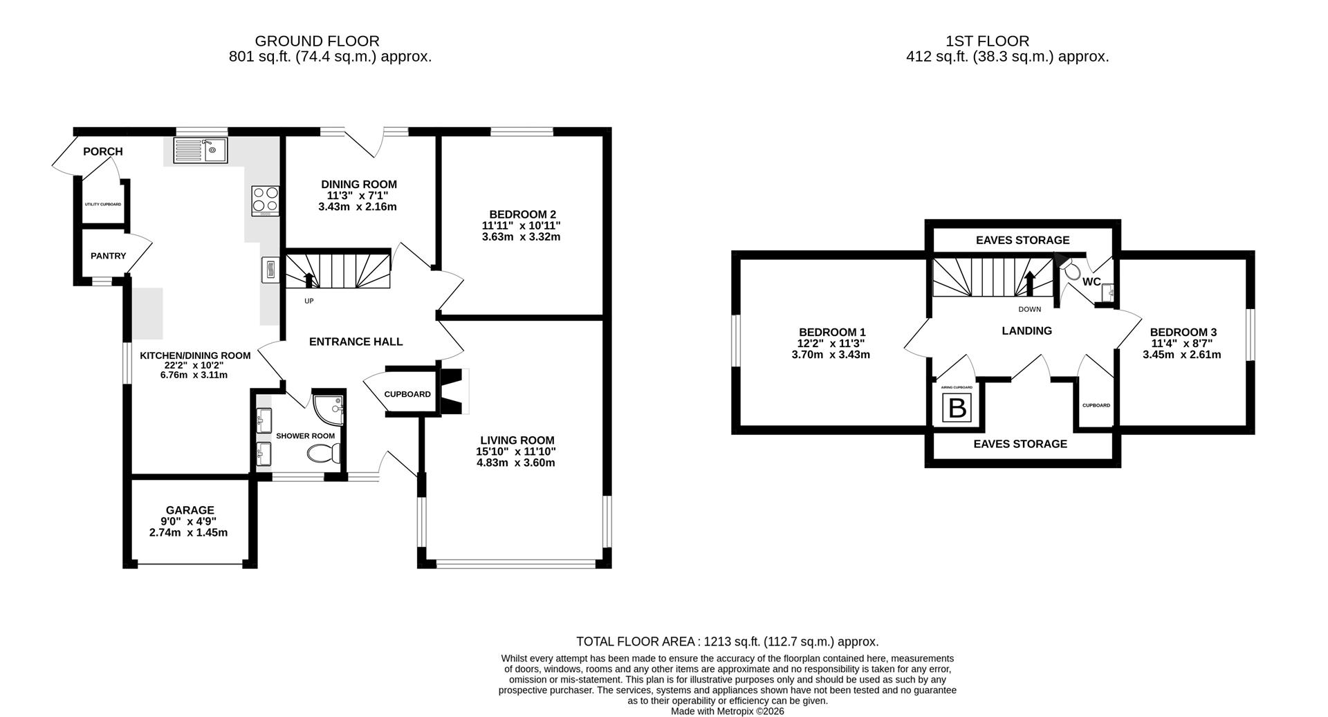 Floorplan for Quietways, Stonehouse