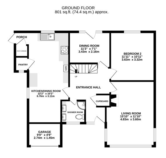 Floorplan for Quietways, Stonehouse