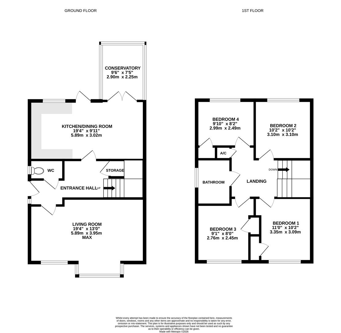 Floorplan for Poole Ground, Highnam, Gloucester