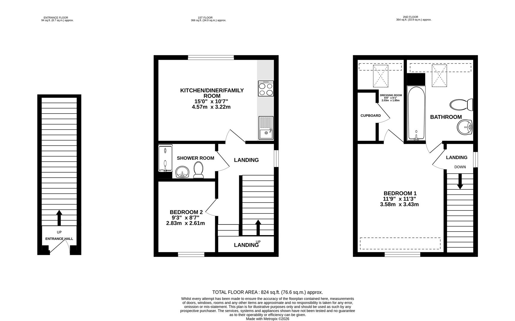 Floorplan for Greenaways, Ebley, Stroud