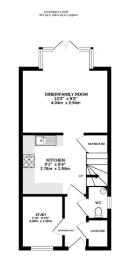 Floorplan for Charles Almond Close, Great Oldbury, Stonehouse