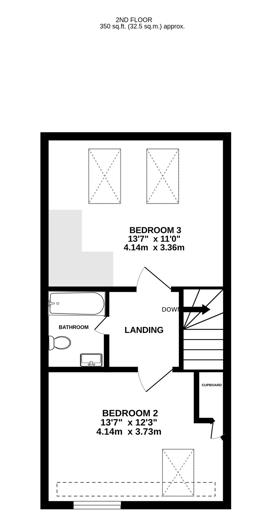 Floorplan for Charles Almond Close, Great Oldbury, Stonehouse