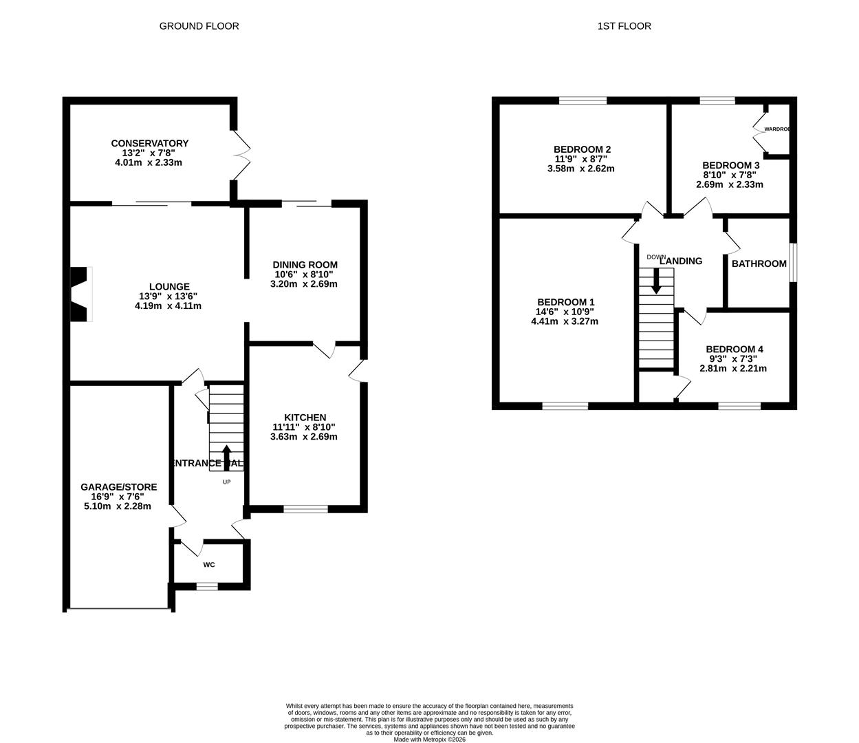 Floorplan for The Willows, Longhope