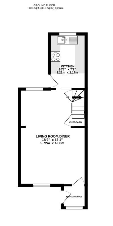 Floorplan for High Street, Arlingham
