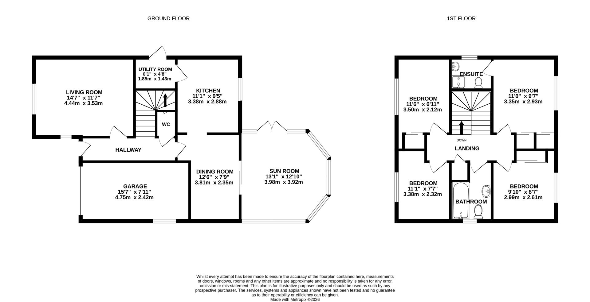 Floorplan for Blenheim Drive, Newent