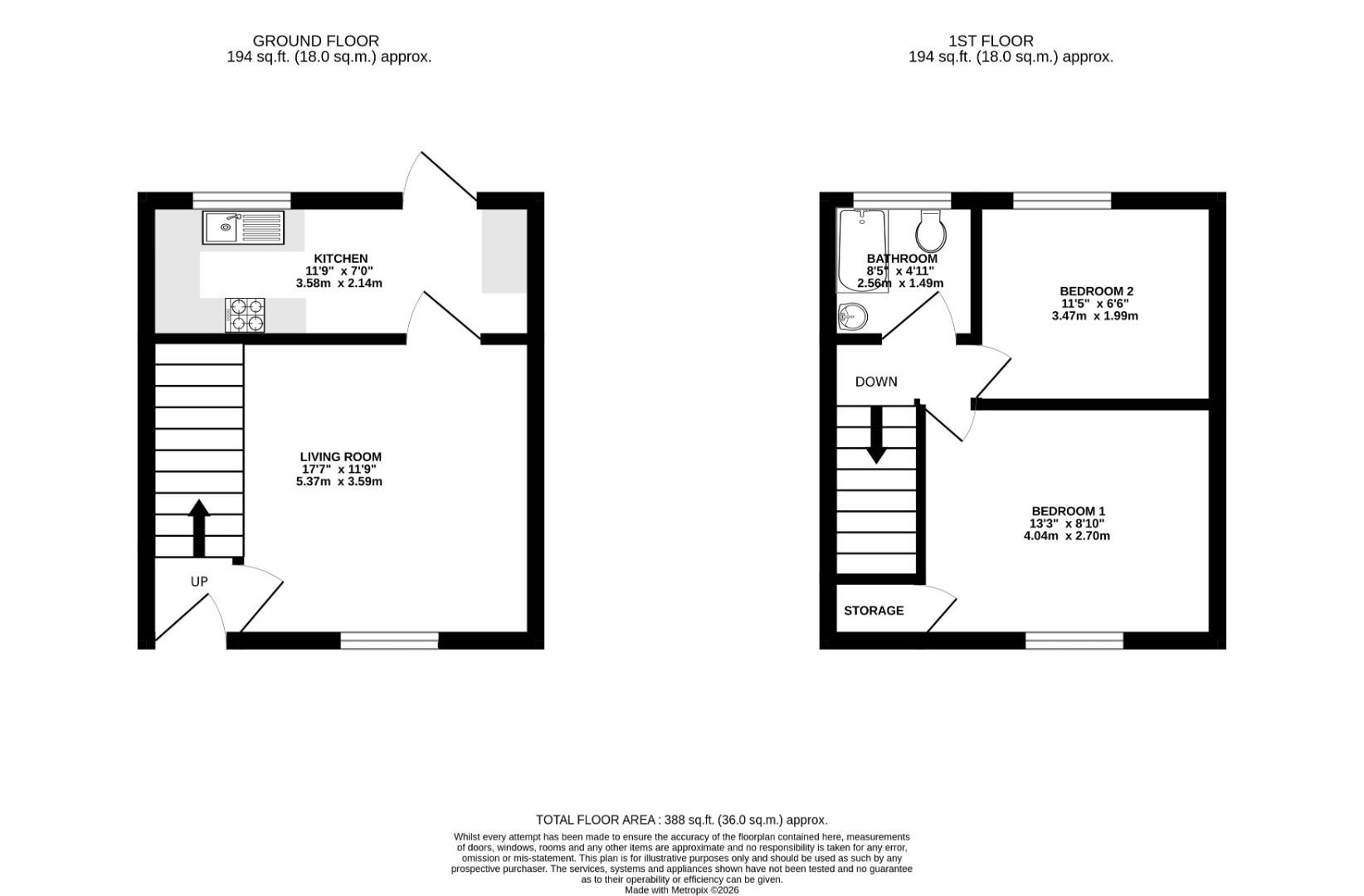 Floorplan for Church Drive, Quedgeley, Gloucester