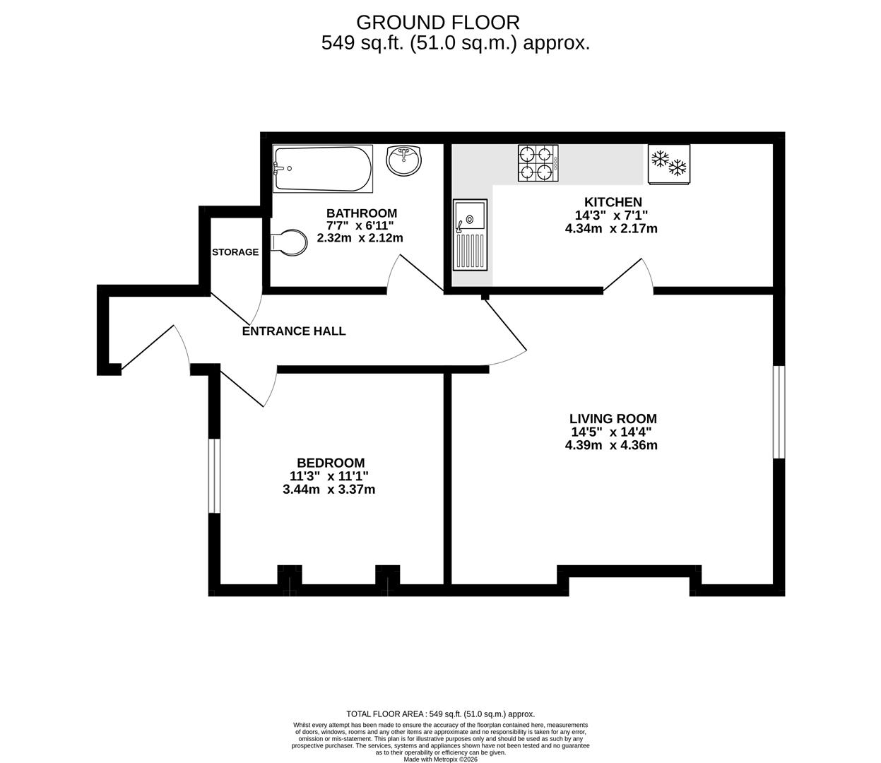 Floorplan for Brunswick Square, Gloucester