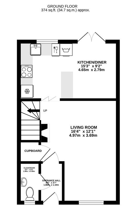Floorplan for Bradestones Way, Eastington, Stonehouse
