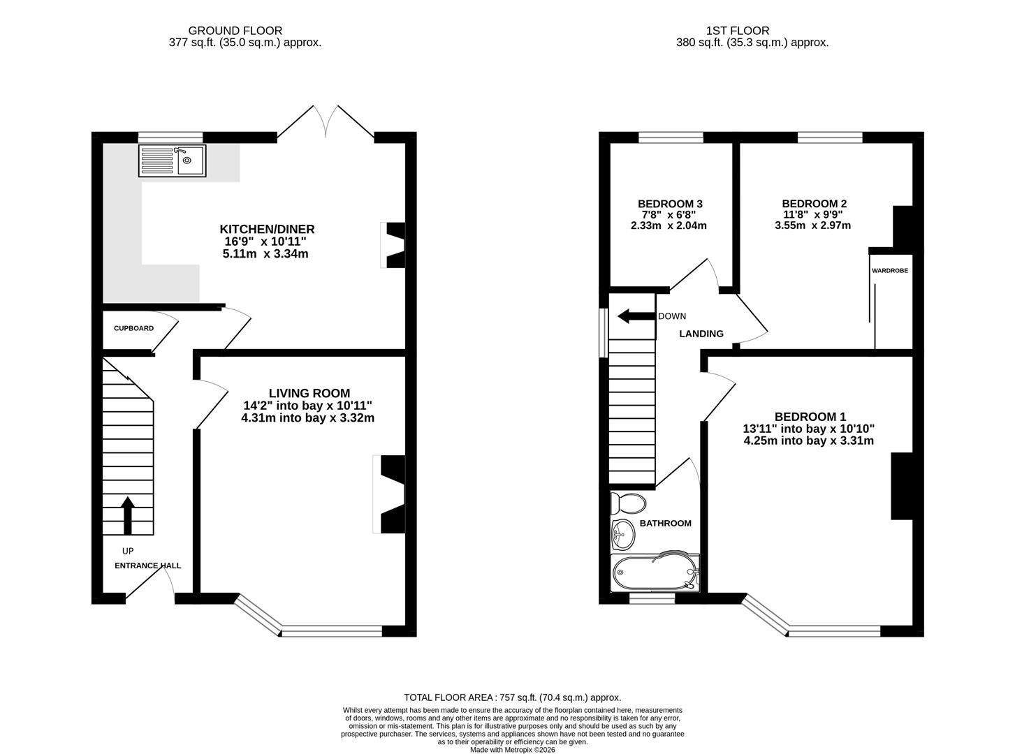 Floorplan for Downton Road, Bridgend, Stonehouse
