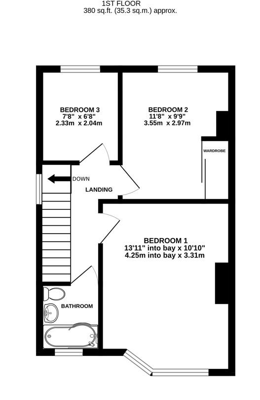 Floorplan for Downton Road, Bridgend, Stonehouse