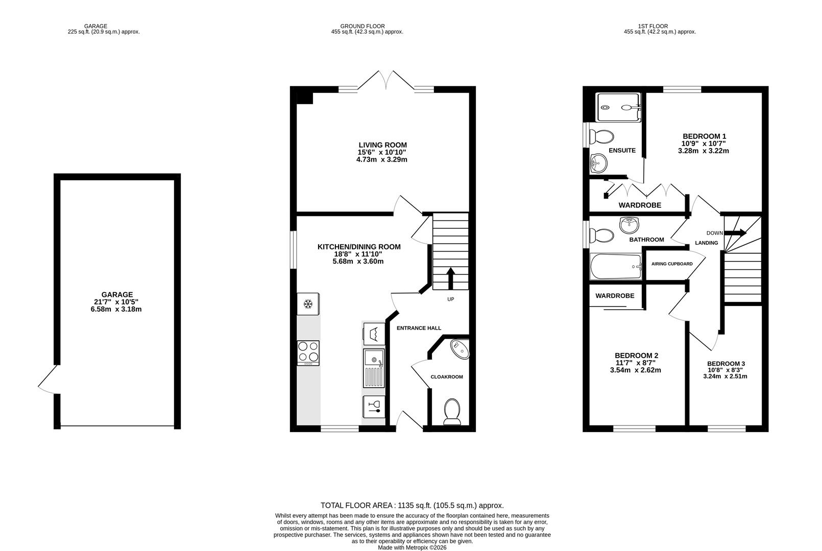Floorplan for Charles Almond Close, Great Oldbury, Stonehouse