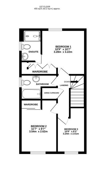 Floorplan for Charles Almond Close, Great Oldbury, Stonehouse