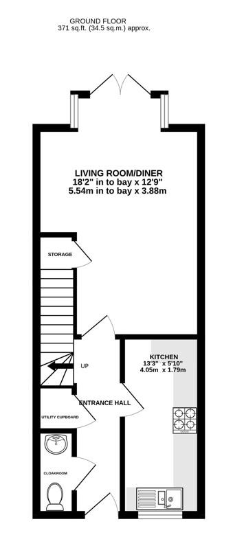 Floorplan for Blackwell Close, Stonehouse