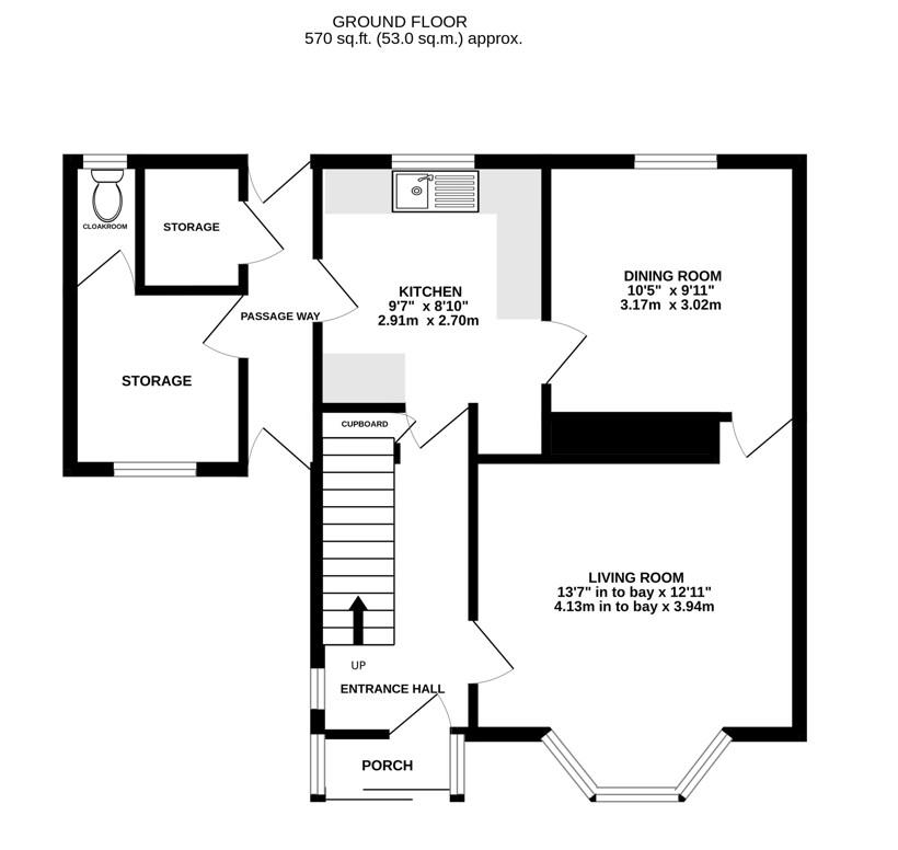 Floorplan for Crescent Road, Stonehouse