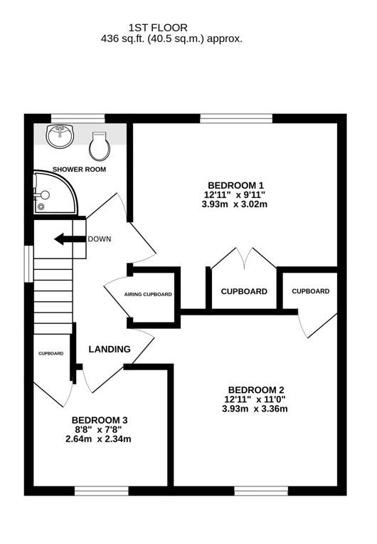 Floorplan for Crescent Road, Stonehouse