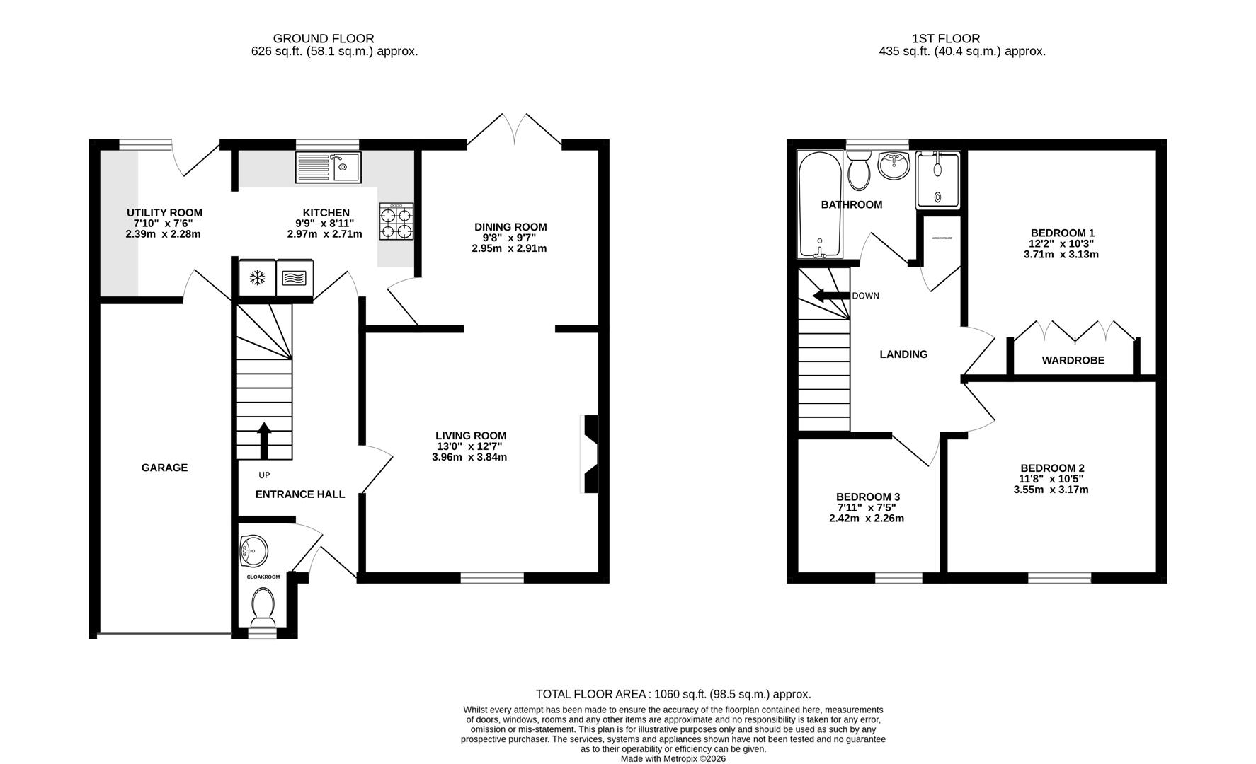 Floorplan for Borough Close, Kings Stanley