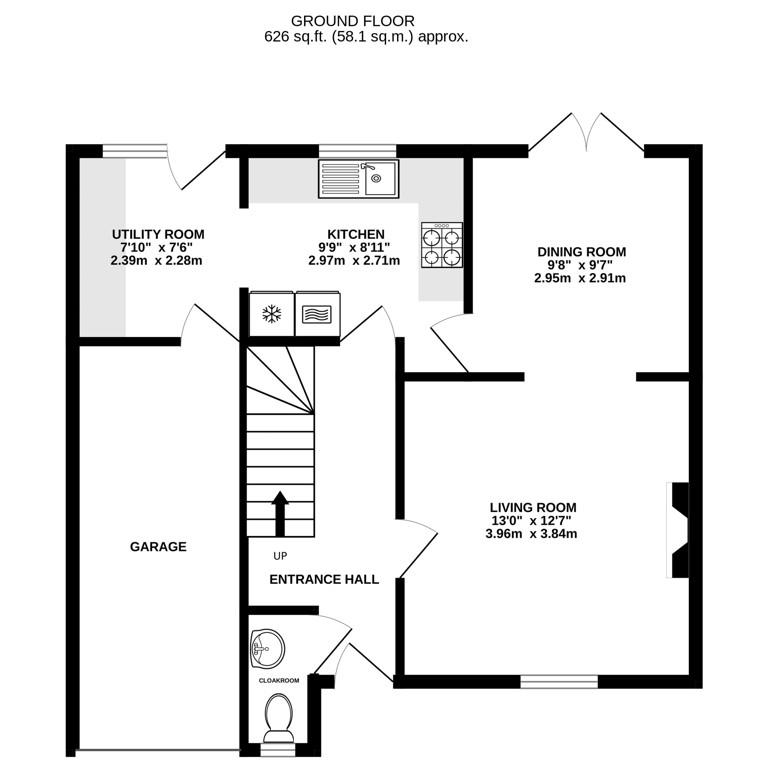 Floorplan for Borough Close, Kings Stanley