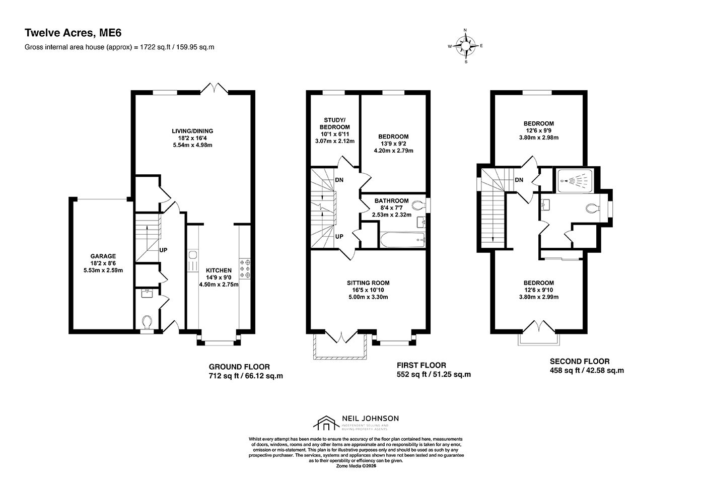 Floorplan for Twelve Acres Road, Snodland, Kent, ME6 5FQ