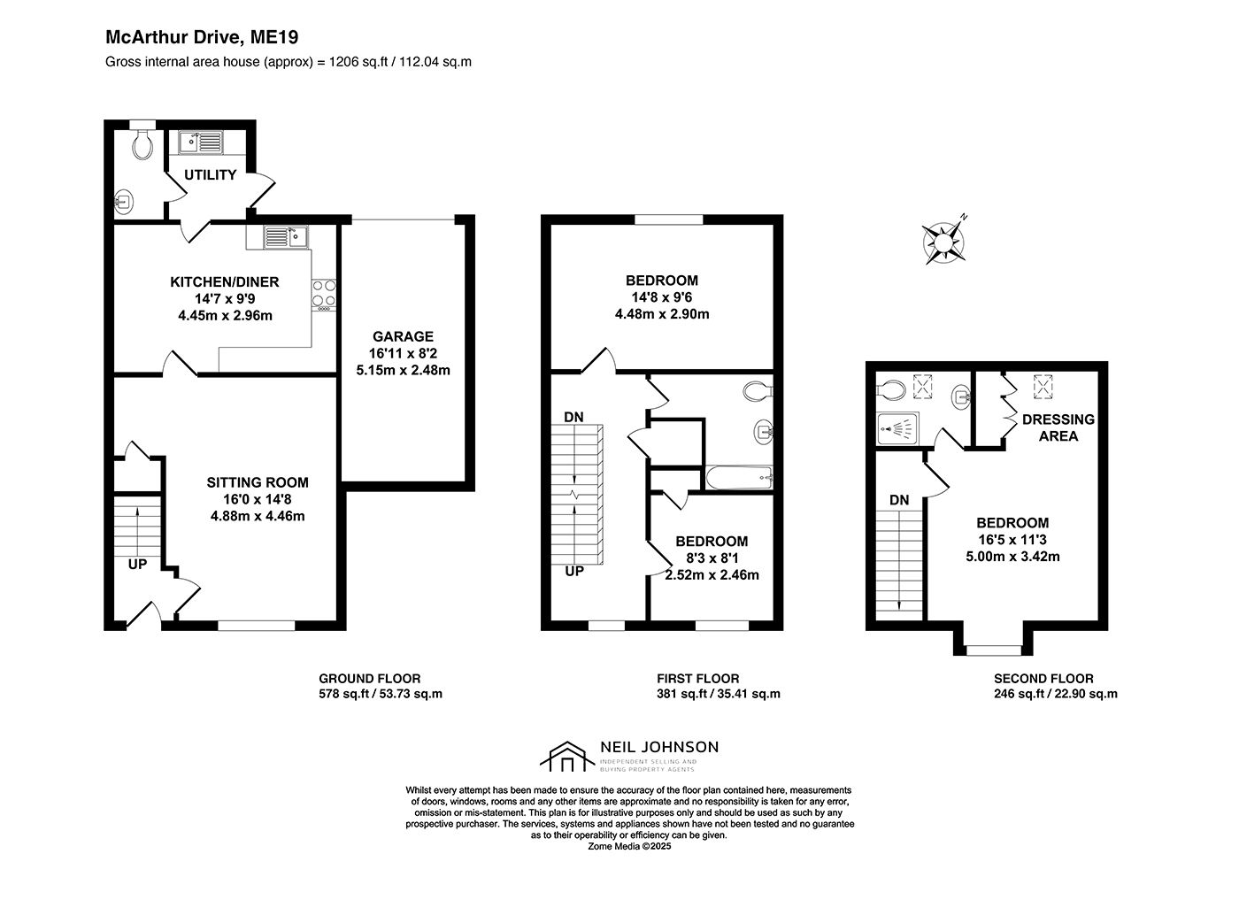 Floorplan for McArthur Drive, Kings Hill, West Malling, ME19 4GW