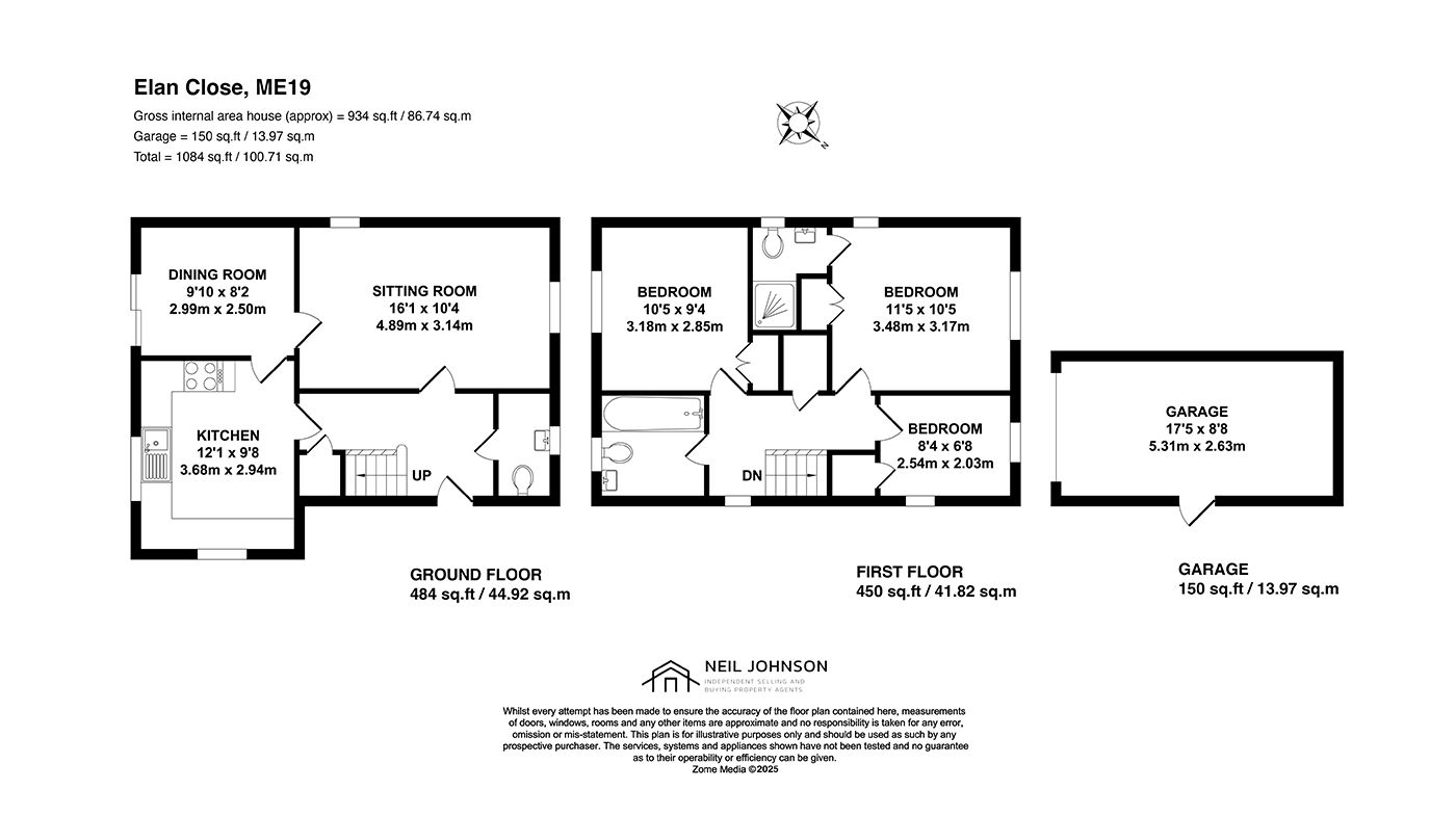Floorplan for Elan Close, Kings Hill, West Malling, ME19 4NY