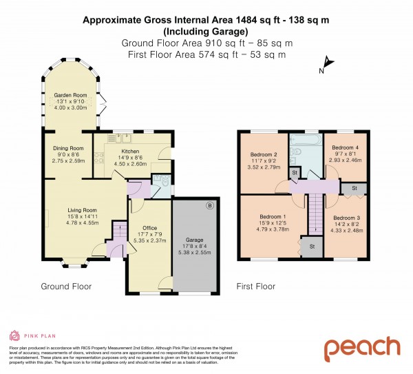 Floorplan for Delamere Drive, Swindon, SN3