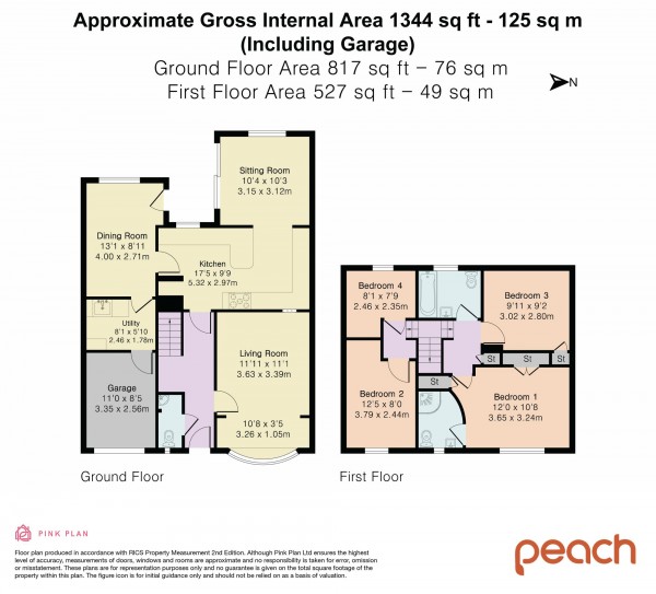 Floorplan for Rother Close, Swindon, SN25